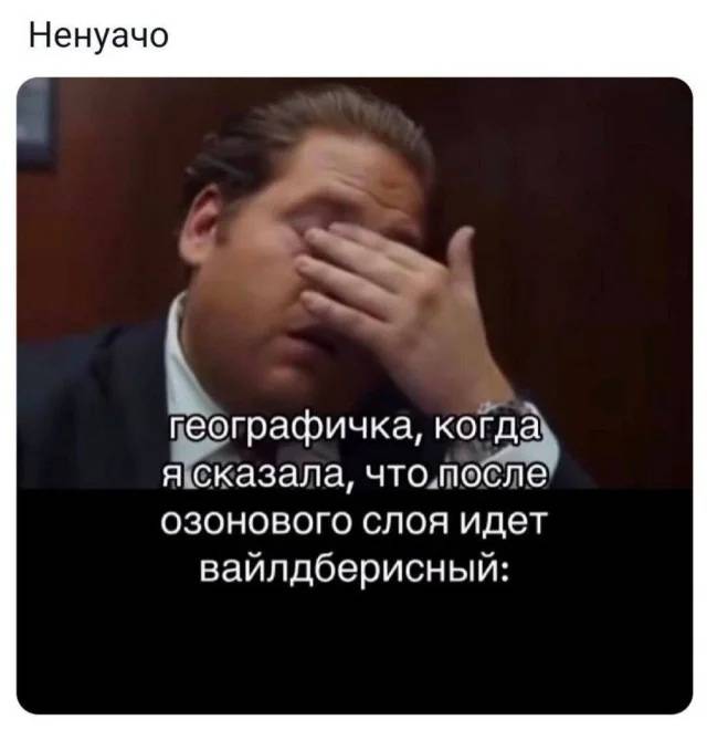 Географичка, когда я сказала, что после озонового слоя идет вайлдберисный.