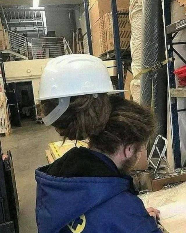*В каске на производстве*