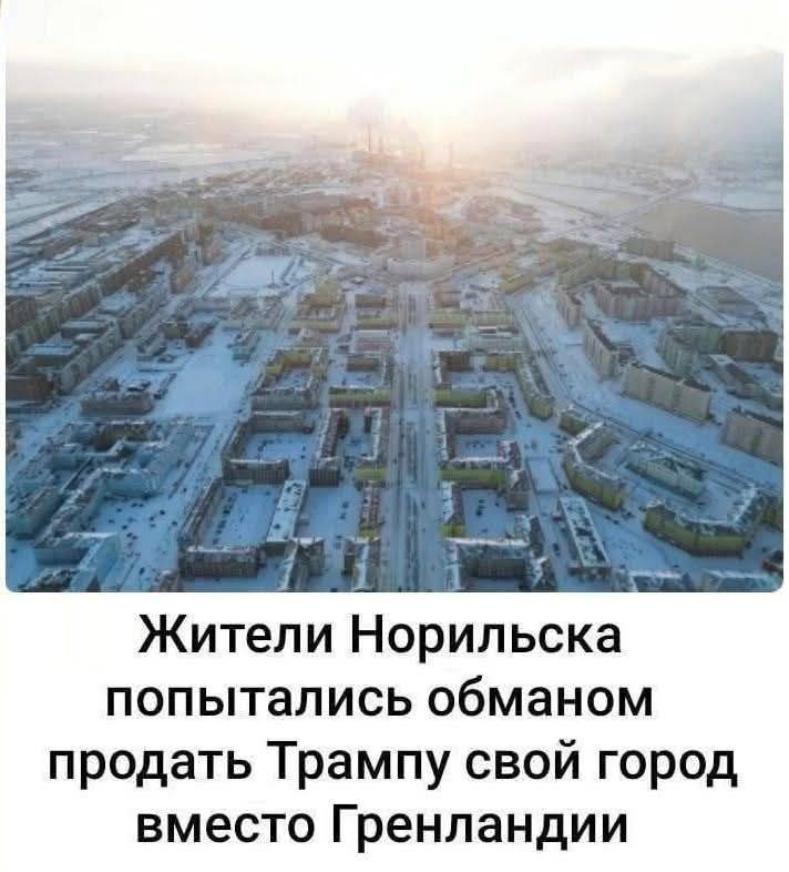 Жители Норильска попытались обманом продать Трампу свой город вместо Гренландии. | Политика