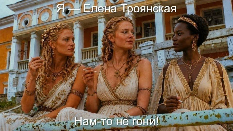 – Я — Елена Троянская.
– На-то не гони!