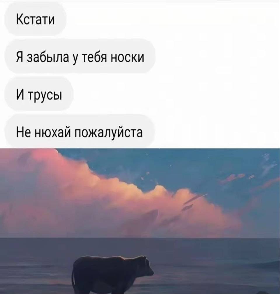 Кстати
Я забыла у тебя носки
И трусы
Не нюхай пожалуйста