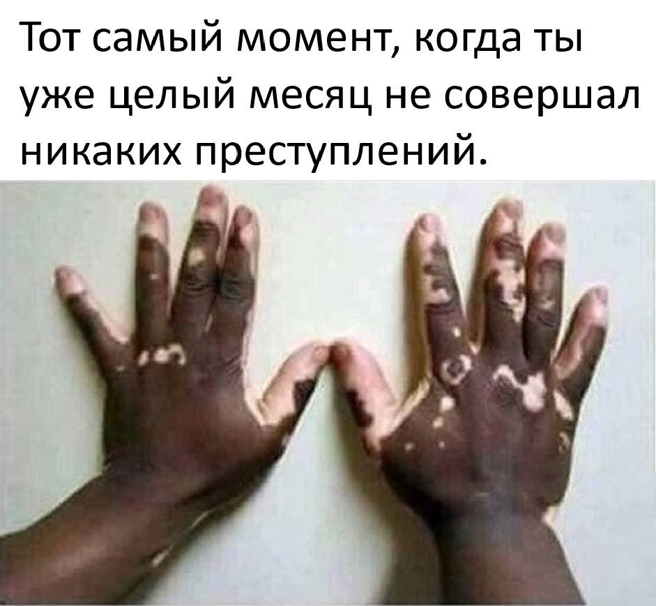 Тот самый момент, когда ты уже целый месяц не совершал никаких преступлений.