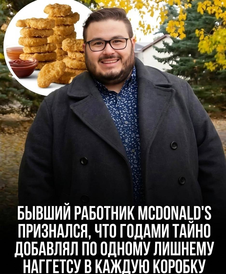 Бывший работник Mcdonald's признался, что годами тайно добавлял по одному лишнему наггетсу в каждую коробку.