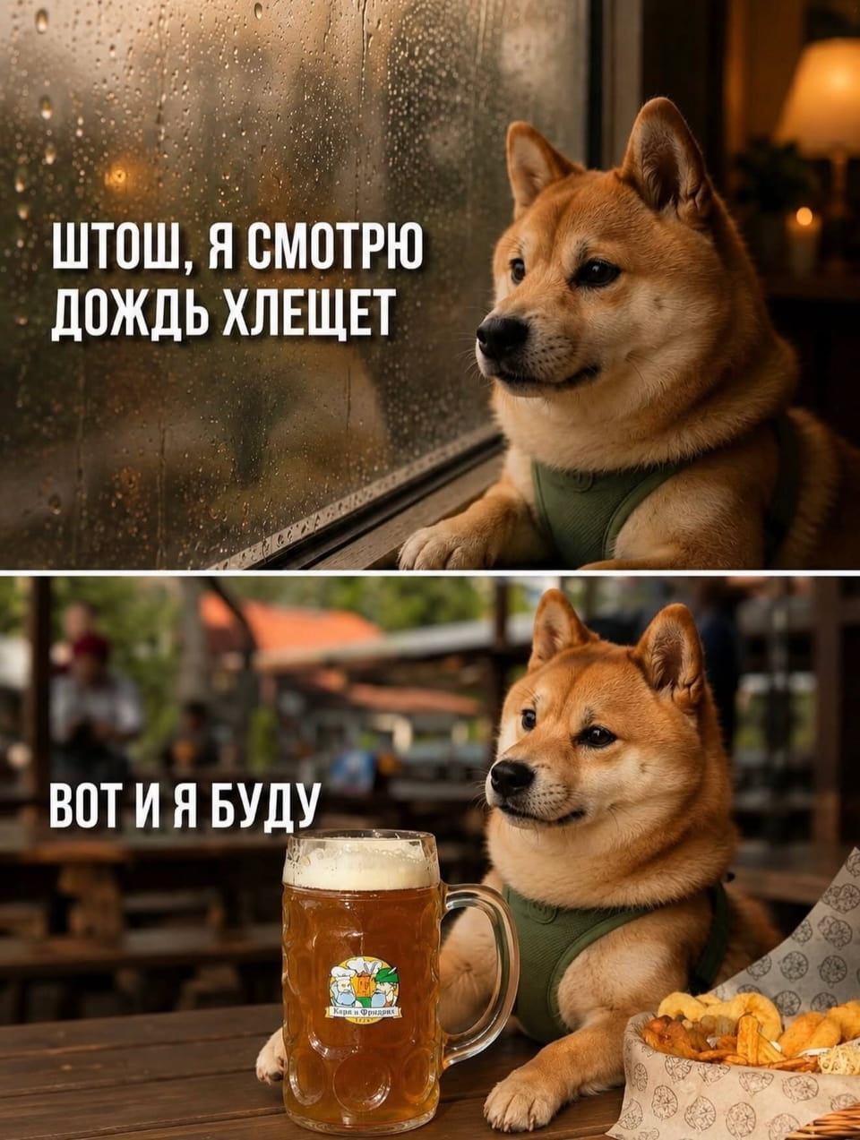Штош, я смотрю дождь хлещет Вот и я буду

Описание картинки:
Человек смотрит в окно на дождливую погоду, погружаясь в мысли.