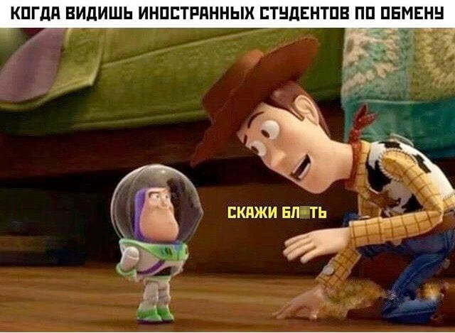 Когда видишь иностранных студентов по обмену Скажи бл*ть

Описание картинки:
Иностранные студенты по обмену и реакция на них.